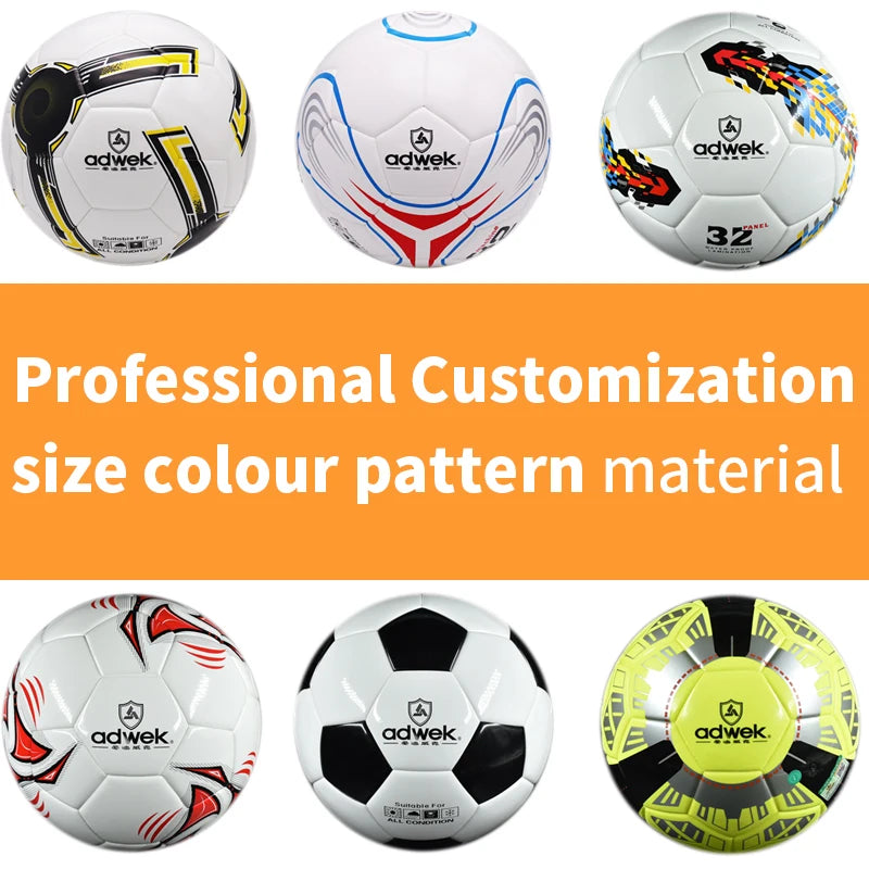 High Quality Size 5 Soccer Ball Double Mirror PU Leather Match Football Thermal Bonding Inventory Promotion