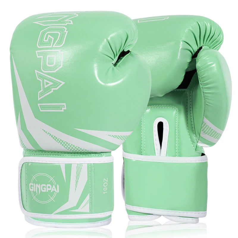 Professional Muay Thai MMA Sanda Training Gloves Daily Outdoor Waterproof PU Leather 6-16oz for Closure Non-Slip