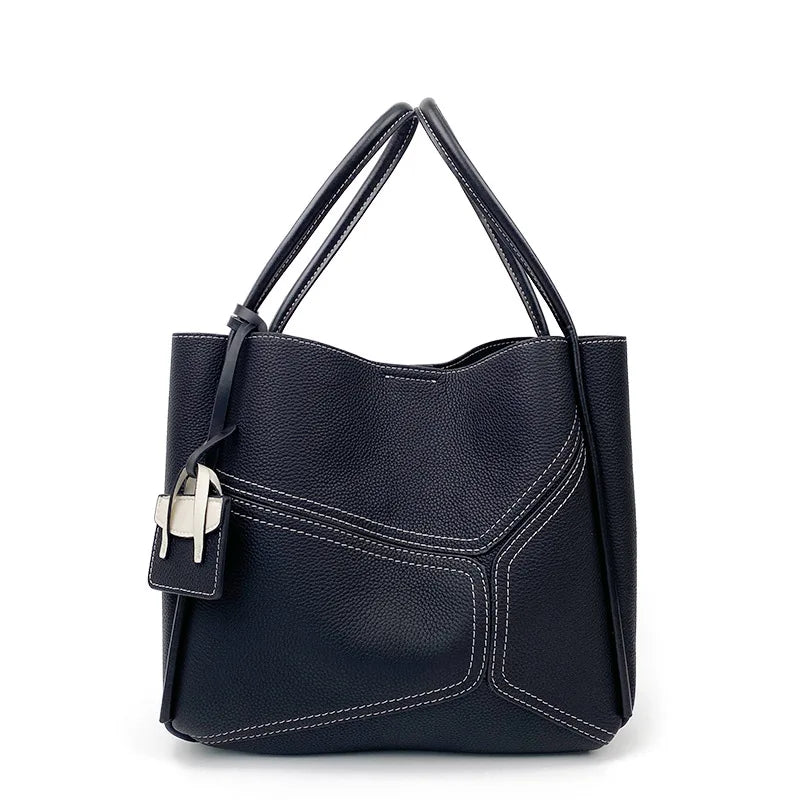 Manufacturer Real Cowhide Leather Woman Tote Bag Large Capacity Shoulder Bags Women Crossbody Handbags