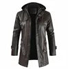 M-4XL New Men's Mid-length Leather Jacket Korean Version Youth Large Size PU Leather Windbreaker Men's Jacket