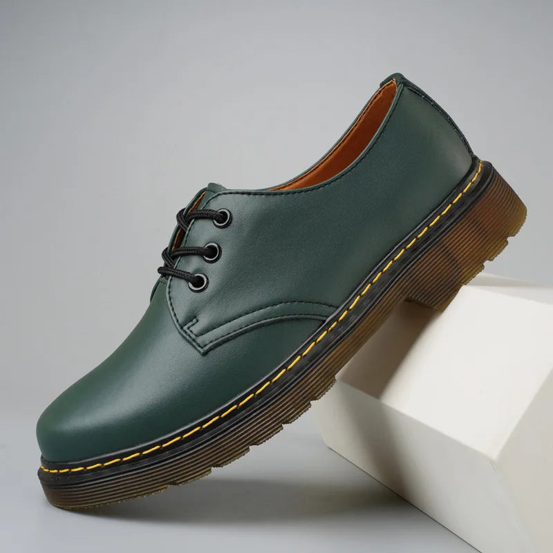 High Quality Genuine Leather Oxford Lace-up Korean-style Dress Shoes Beef Tendon Durable Casual Business Party Walking Shoes Men