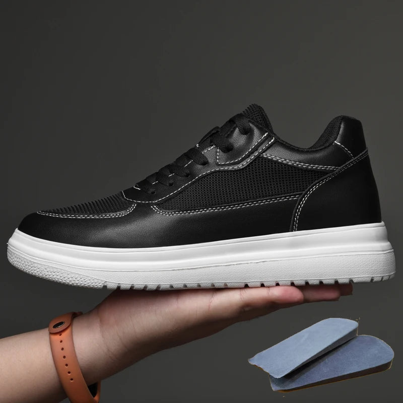 Genuine Leather Heighening Elevator Shoes Height Increase Shoe Men Insole 6 8CM Men Sneakers Sport Zapatos Para Hombre