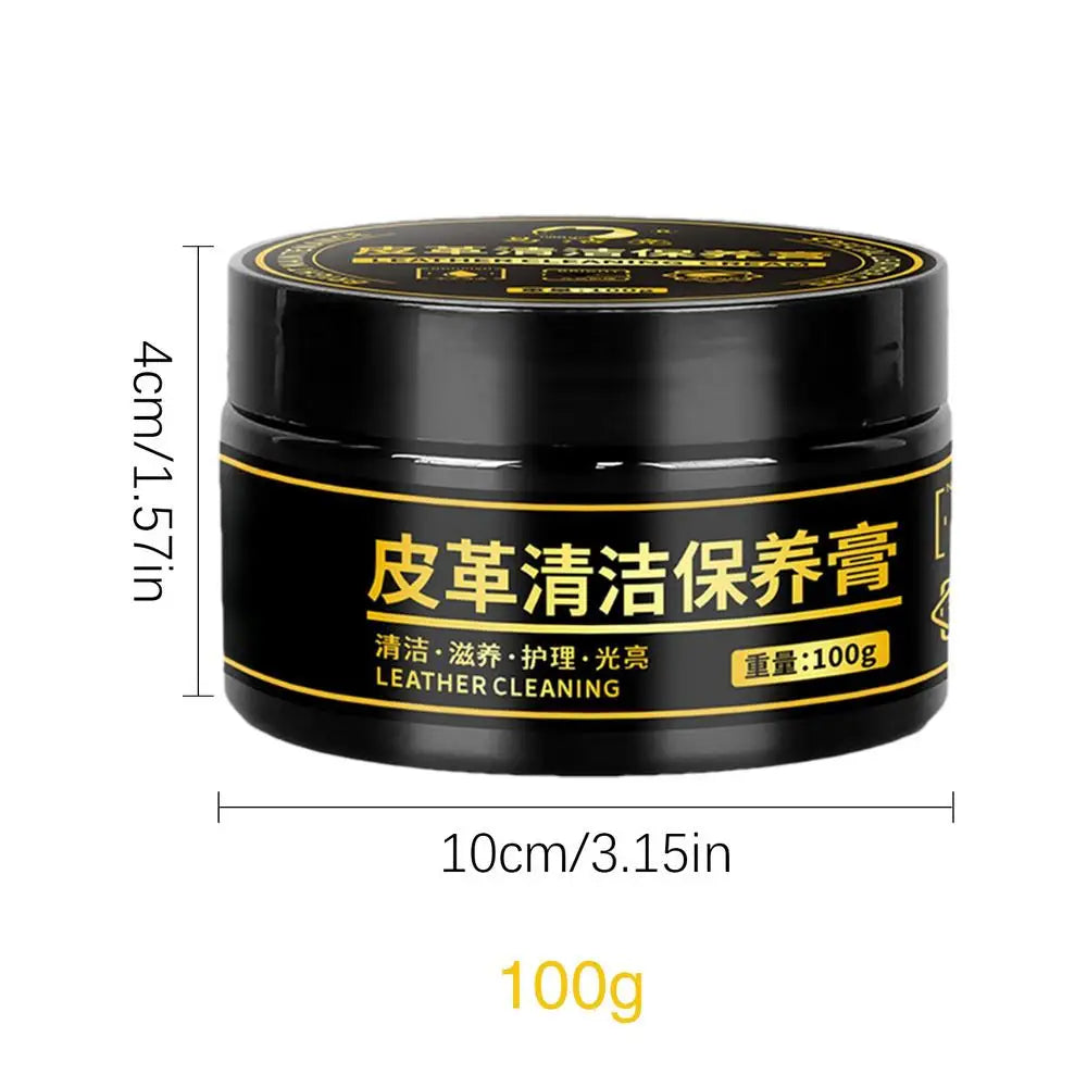 Leather Care Cream 100g Mild Safe Leather Conditioner Natural Waterproof Leather Cream for Car Seats Leather Sofas Leather Bags