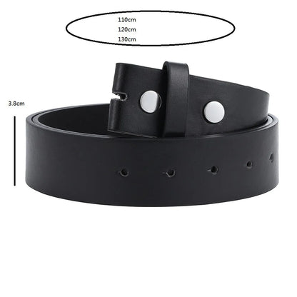 Wholesale Custom Men's Pu Black Brown Leather Belts Snap on Strap Without Buckle Top Quality in Stock Free Sample