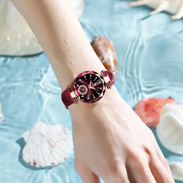 POEDAGAR 719 Leather Women's Quartz Wristwatch Fashion Vintage Business Luxury Waterproof  Watch for Women Ladies Montre Relojes