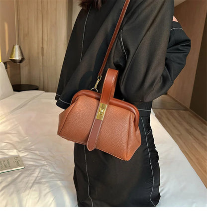 2026 New HK Fashion Simple Women's New Crossbody Mini Shoulder Bag PU Leather Handbag Mobile Phone Coin Purse Bag Small Square
