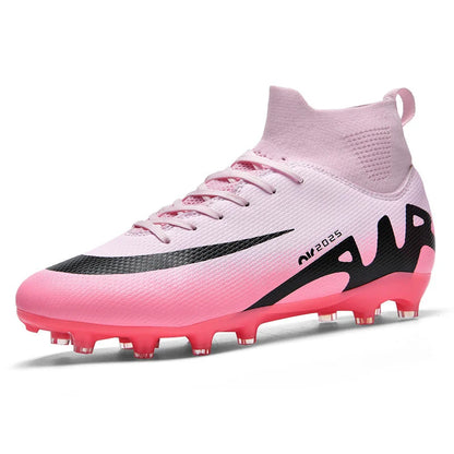 High Quality Football Socks Soccer Children's Unisex Anti-Slip Football Shoes with Synthetic Leather Upper for Grass Training
