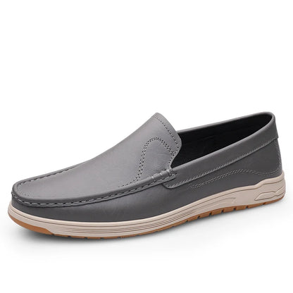 Men's Loafers Flats Uniform Dress Oxford Shoes Low-top Slip on Driving Shoes Penny Loafer Genuine Leather Light-Weight Casual