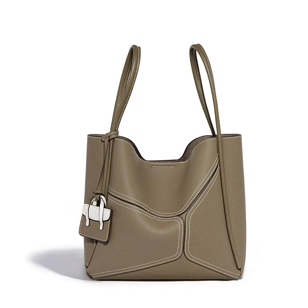 Manufacturer Real Cowhide Leather Woman Tote Bag Large Capacity Shoulder Bags Women Crossbody Handbags
