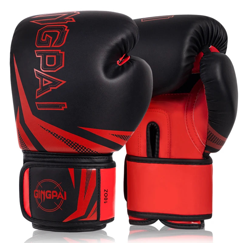 Professional Muay Thai MMA Sanda Training Gloves Daily Outdoor Waterproof PU Leather 6-16oz for Closure Non-Slip