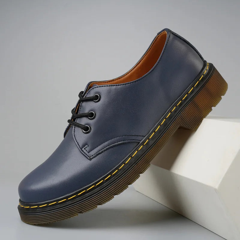 High Quality Genuine Leather Oxford Lace-up Korean-style Dress Shoes Beef Tendon Durable Casual Business Party Walking Shoes Men