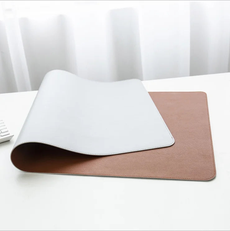 Anti-slip Mouse Pad Double-Sided Leather/Suede Gaming Mice Mat Desk 300*600mm Comfortable for Home Office Laptop PC MacBook