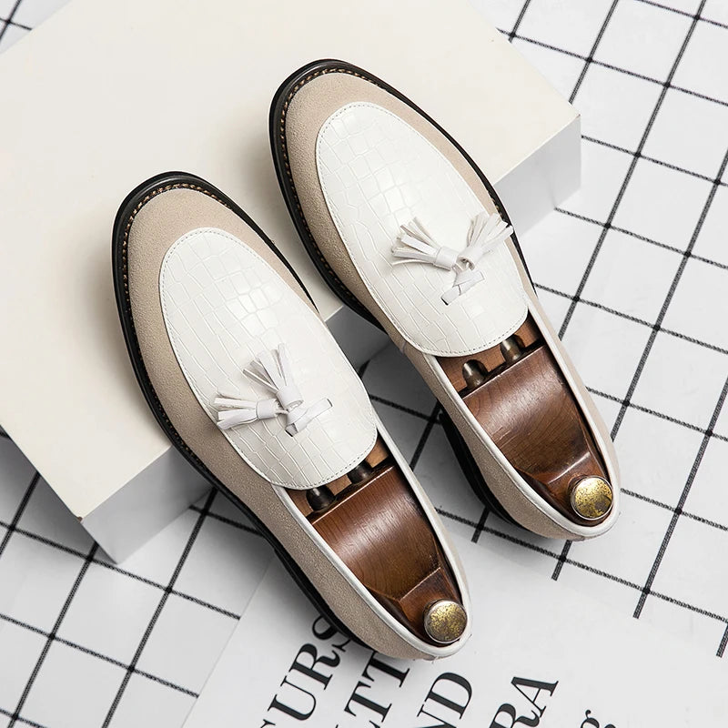 Men's Retro Designer Dress Shoes & Oxfords Genuine Leather Casual Pointed Toe Loafers Easy Wear Large Sizes with New Styles