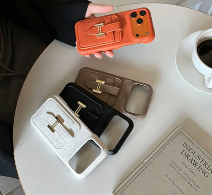 Lychee Grain Luxury Cardholder Phone Case for iphone 17 Pro 13 Pro Embossing Shockproof Durable Fashionable Artificial Leather