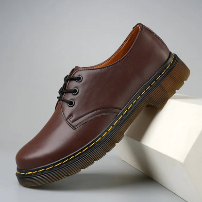 High Quality Genuine Leather Oxford Lace-up Korean-style Dress Shoes Beef Tendon Durable Casual Business Party Walking Shoes Men