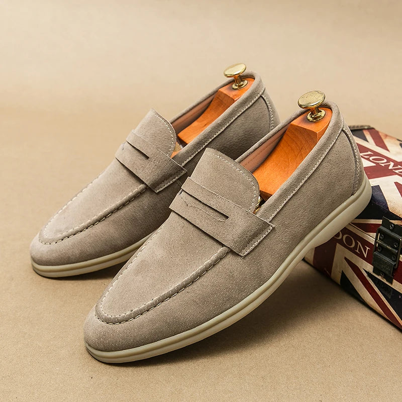Leather Dress Shoes Breathable British Style Loafers Genuine Leather Versatile and Lightweight Casual Comfortable Office Shoes