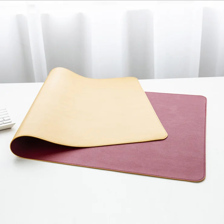 Anti-slip Mouse Pad Double-Sided Leather/Suede Gaming Mice Mat Desk 300*600mm Comfortable for Home Office Laptop PC MacBook