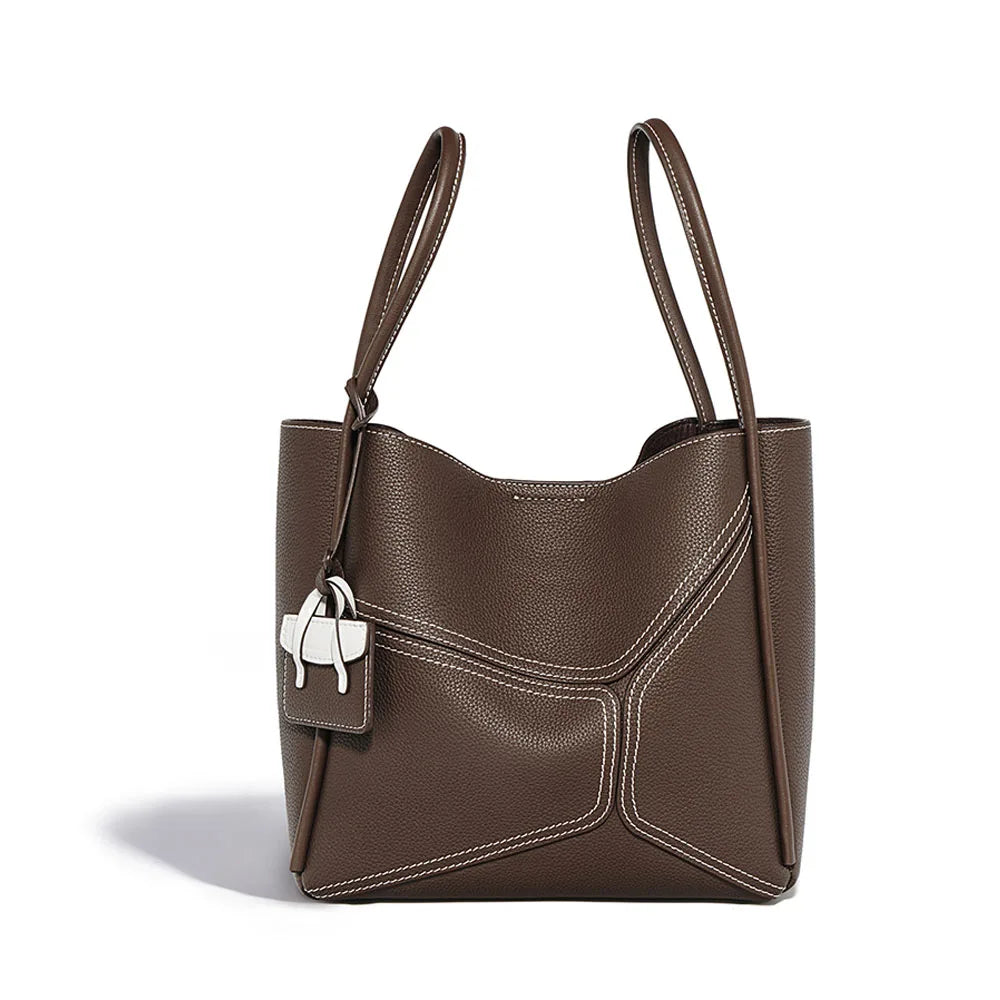 Manufacturer Real Cowhide Leather Woman Tote Bag Large Capacity Shoulder Bags Women Crossbody Handbags
