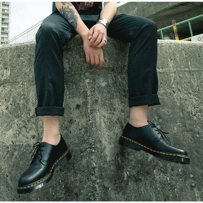 High Quality Genuine Leather Oxford Lace-up Korean-style Dress Shoes Beef Tendon Durable Casual Business Party Walking Shoes Men