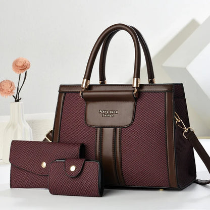 Customized Factory Casual Tote Women's Wallet Handbag Saffiano Leather PU Chain Nylon Lining Low Price Designer Zipper Style