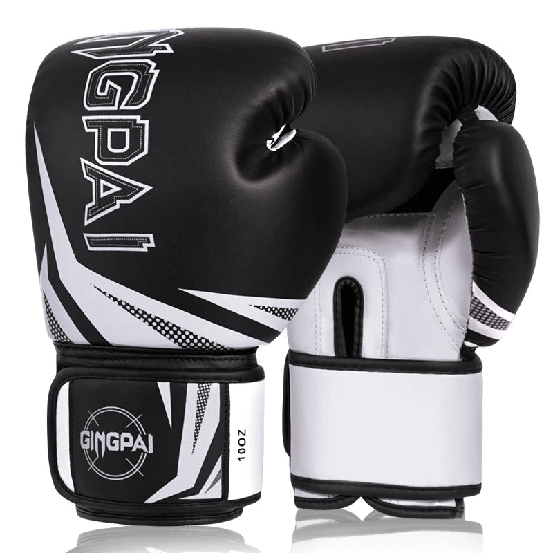 Professional Muay Thai MMA Sanda Training Gloves Daily Outdoor Waterproof PU Leather 6-16oz for Closure Non-Slip