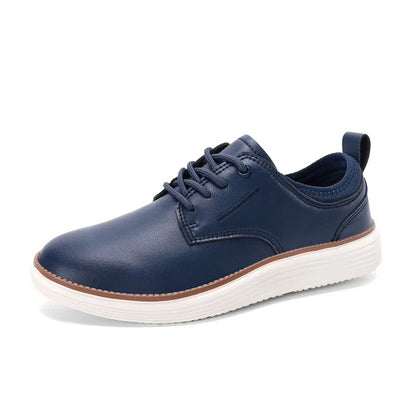 Large Size Artificial Leather Men's Shoes Business Casual Lace-up Oxford Wedding Shoes Lightweight Cushioning Dress Shoes All