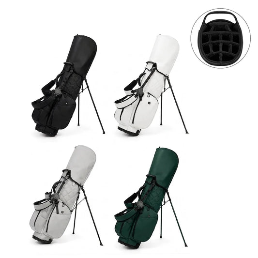 14 Divider Pu Leather Waterproof Golf Stand Bag Custom Light Weight Stand Golf Bags