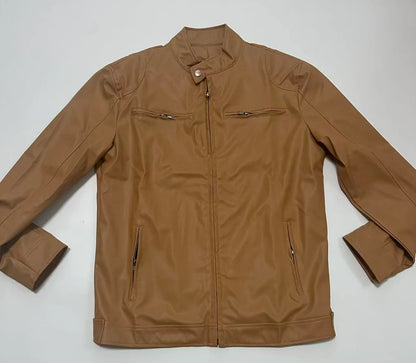 Custom Logo Wholesale Autumn Winter Mens Warm Windbreaker Faux PU Leather Coat Plus Size 4xl 5xl Motorcycle Jackets