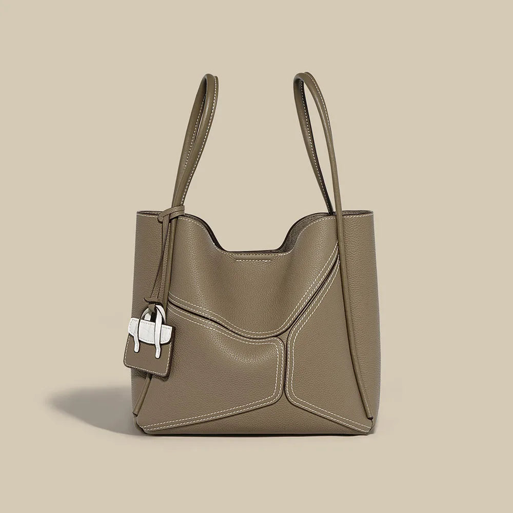 Manufacturer Real Cowhide Leather Woman Tote Bag Large Capacity Shoulder Bags Women Crossbody Handbags
