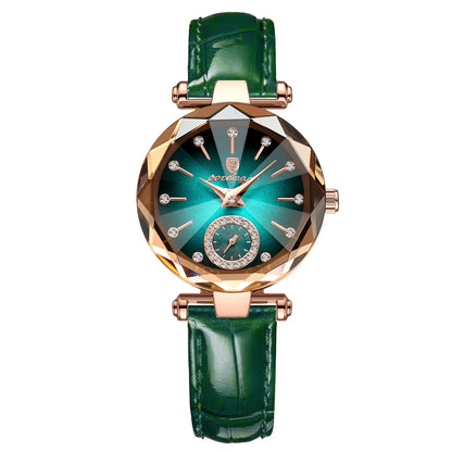 POEDAGAR 719 Leather Women's Quartz Wristwatch Fashion Vintage Business Luxury Waterproof  Watch for Women Ladies Montre Relojes