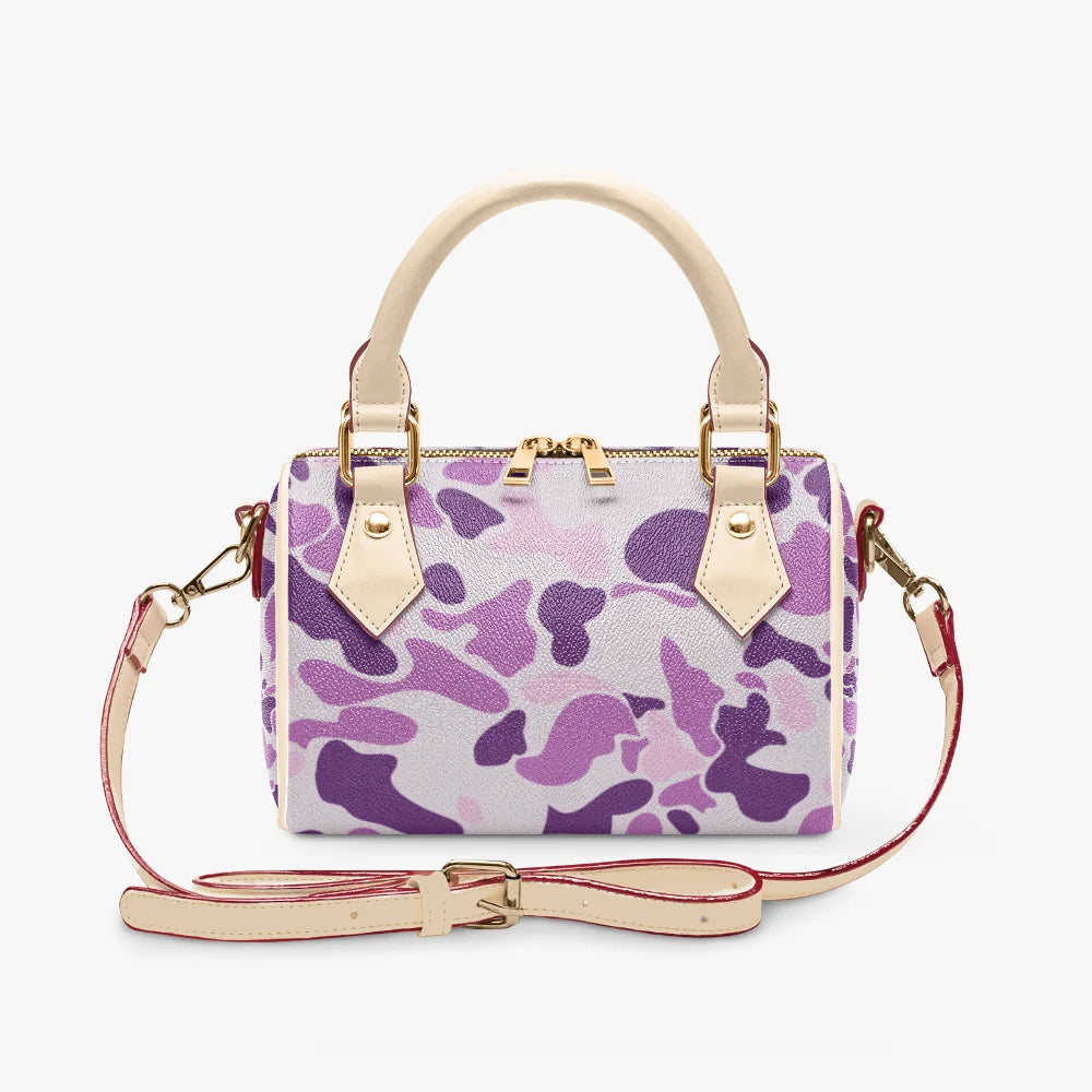 Women's Handbag Customized pink Camo Zipper Tote Bag PU Leather HandBag Cloud CamoPrinted Casual Travel Handle Crossbody Bag