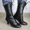 Robyn Hurder Customized Women's High Quality Dance Boots 2.8 Inch Thick  Heel Soft Leather Sole New Design Style All Stock Sizes