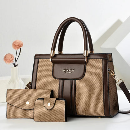 Customized Factory Casual Tote Women's Wallet Handbag Saffiano Leather PU Chain Nylon Lining Low Price Designer Zipper Style