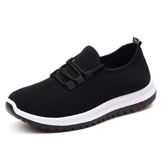Spring Breathable Lace-Up Anti-Slip Soft-Sole Running Sports Shoes for Men with Synthetic Leather Upper