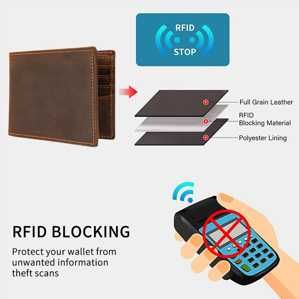 Laser Engraving Custom Logo Black High Grade 100% Real Genuine Cowhide Napa Leather Wallet Gift Wallet Set for Men