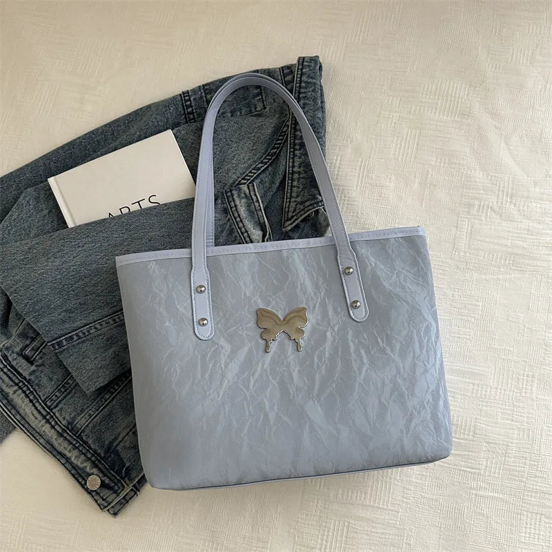 Large Capacity Tote Bag Women PU Leather Shoulder Handbag Ladies Casual Hand Bag Versatile Shopping Wholesale Custom Logo