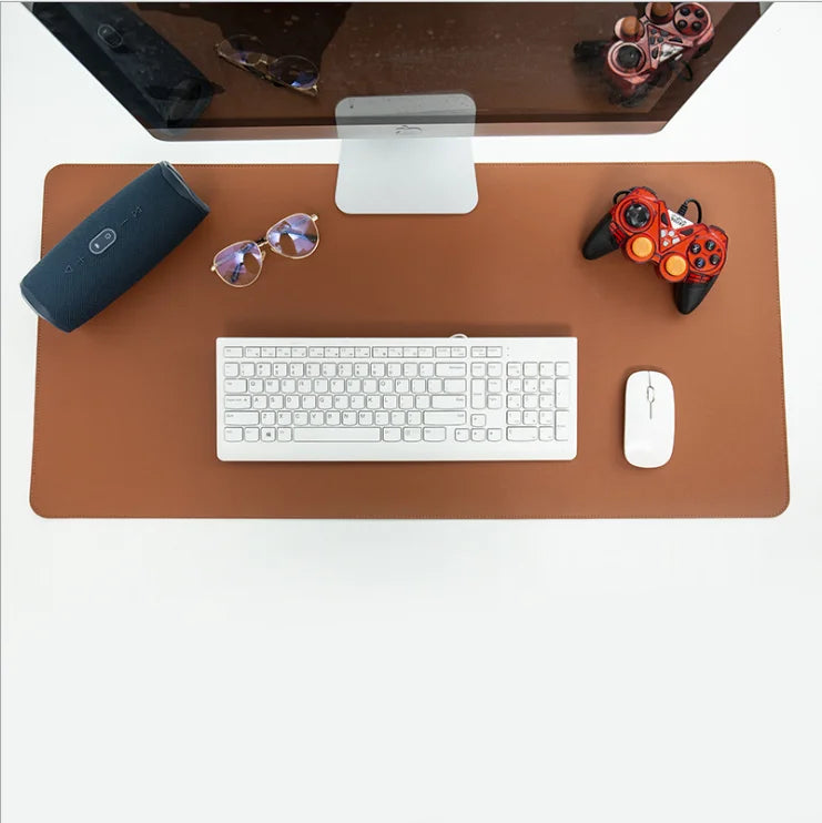 Anti-slip Mouse Pad Double-Sided Leather/Suede Gaming Mice Mat Desk 300*600mm Comfortable for Home Office Laptop PC MacBook