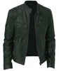 Custom Logo Wholesale Autumn Winter Mens Warm Windbreaker Faux PU Leather Coat Plus Size 4xl 5xl Motorcycle Jackets
