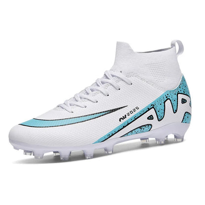 High Quality Football Socks Soccer Children's Unisex Anti-Slip Football Shoes with Synthetic Leather Upper for Grass Training