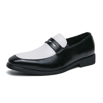 Cross-border Men's New Design Dress Shoes & Oxfords PU Leather Casual High Top Toe Loafers Easy Wear Large Sizes Fashion Shoes