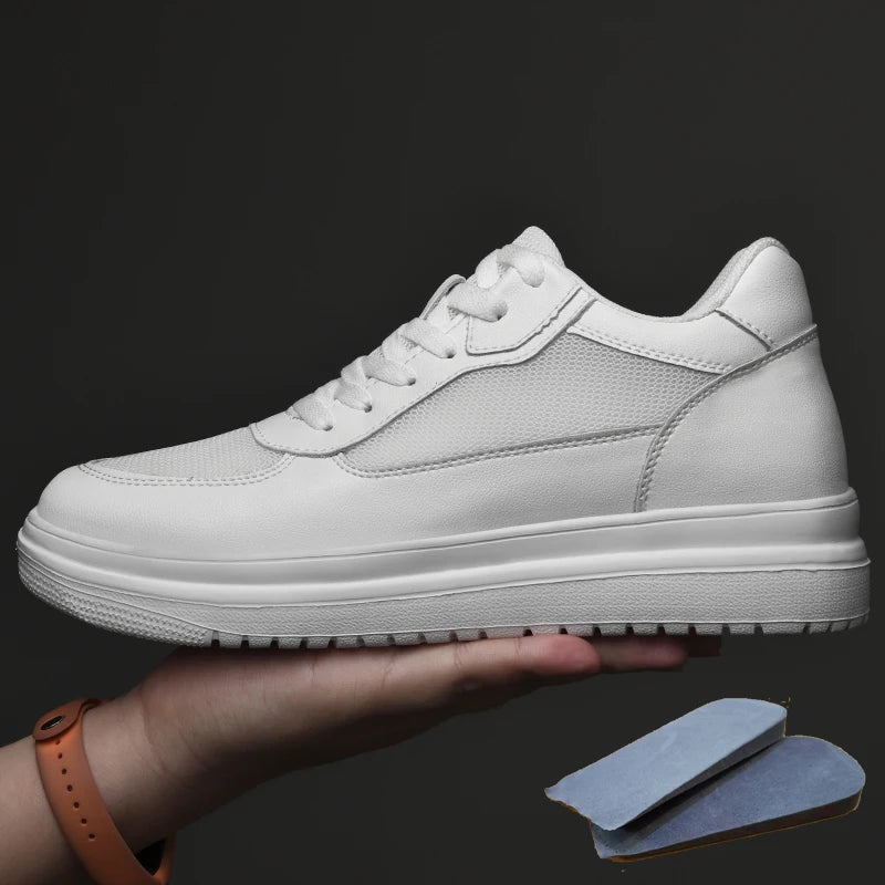 Genuine Leather Heighening Elevator Shoes Height Increase Shoe Men Insole 6 8CM Men Sneakers Sport Zapatos Para Hombre