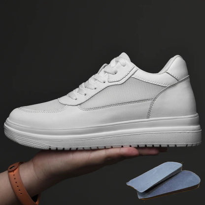 Genuine Leather Heighening Elevator Shoes Height Increase Shoe Men Insole 6 8CM Men Sneakers Sport Zapatos Para Hombre