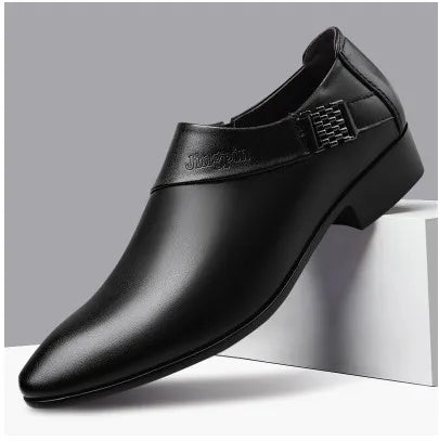 High-End Men Leather Shoes Men's Business Dress Shoes All-Match Casual Shoes Non-Slip Breathable Wedding Office Footwears