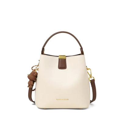 New Summer Genuine Leather Bucket Bag, Premium Versatile Women Shoulder Crossbody Handbag