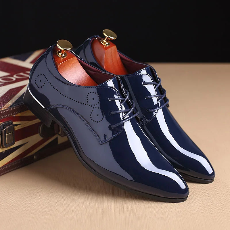 High Quality Fashion Brand Business Men Formal Shoes Oxford Leather Dress Pointed Wedding Shoes for Men Us Size 13 14 15