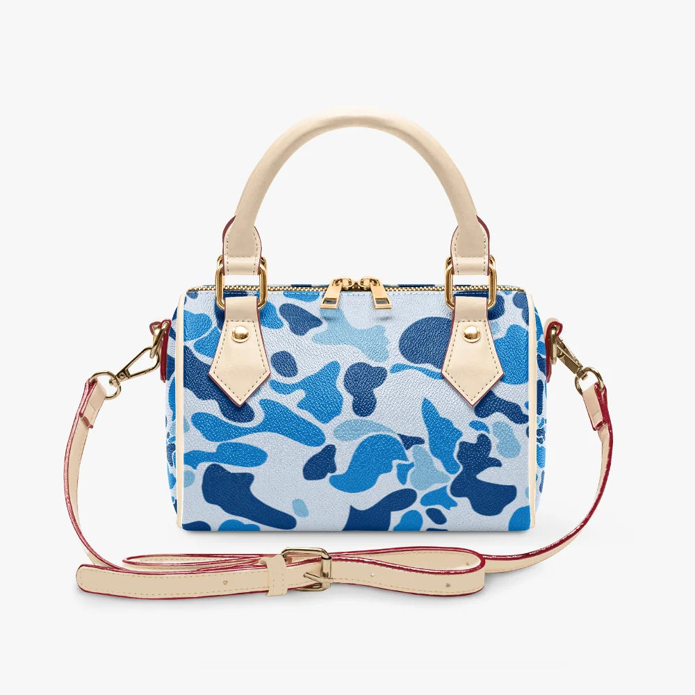 Women's Handbag Customized pink Camo Zipper Tote Bag PU Leather HandBag Cloud CamoPrinted Casual Travel Handle Crossbody Bag