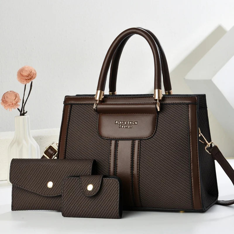 Customized Factory Casual Tote Women's Wallet Handbag Saffiano Leather PU Chain Nylon Lining Low Price Designer Zipper Style