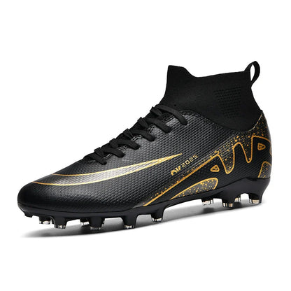 High Quality Football Socks Soccer Children's Unisex Anti-Slip Football Shoes with Synthetic Leather Upper for Grass Training