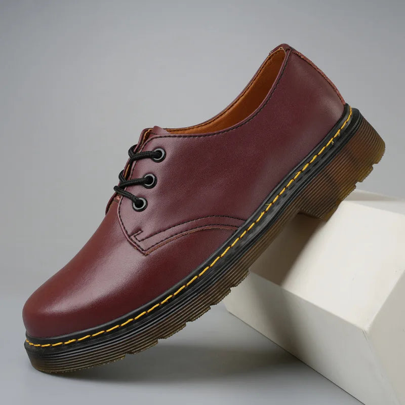High Quality Genuine Leather Oxford Lace-up Korean-style Dress Shoes Beef Tendon Durable Casual Business Party Walking Shoes Men