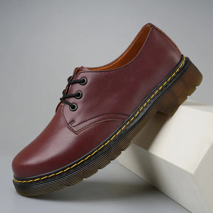 High Quality Genuine Leather Oxford Lace-up Korean-style Dress Shoes Beef Tendon Durable Casual Business Party Walking Shoes Men